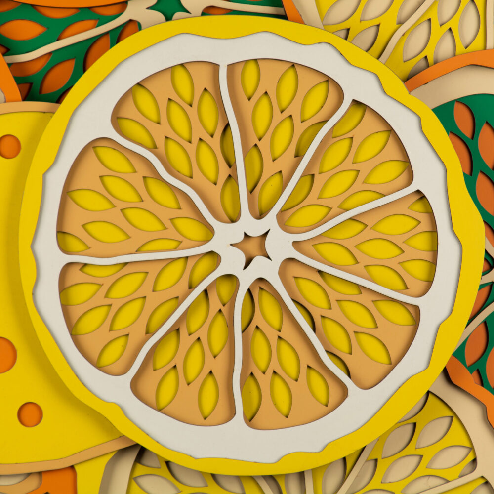 Lemon Segments Multi Layer Mandala