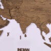 3D Wooden World Map Ebony 1
