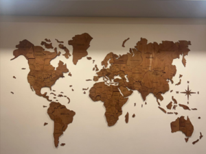 3D Wooden World Map Pecan photo review