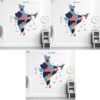 3D Wooden India Map Cotton Candy