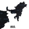 3D Wooden India Map Obsidian Black
