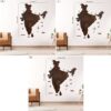 3D Wooden India Map Espresso