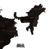 3D Wooden India Map Jacobean