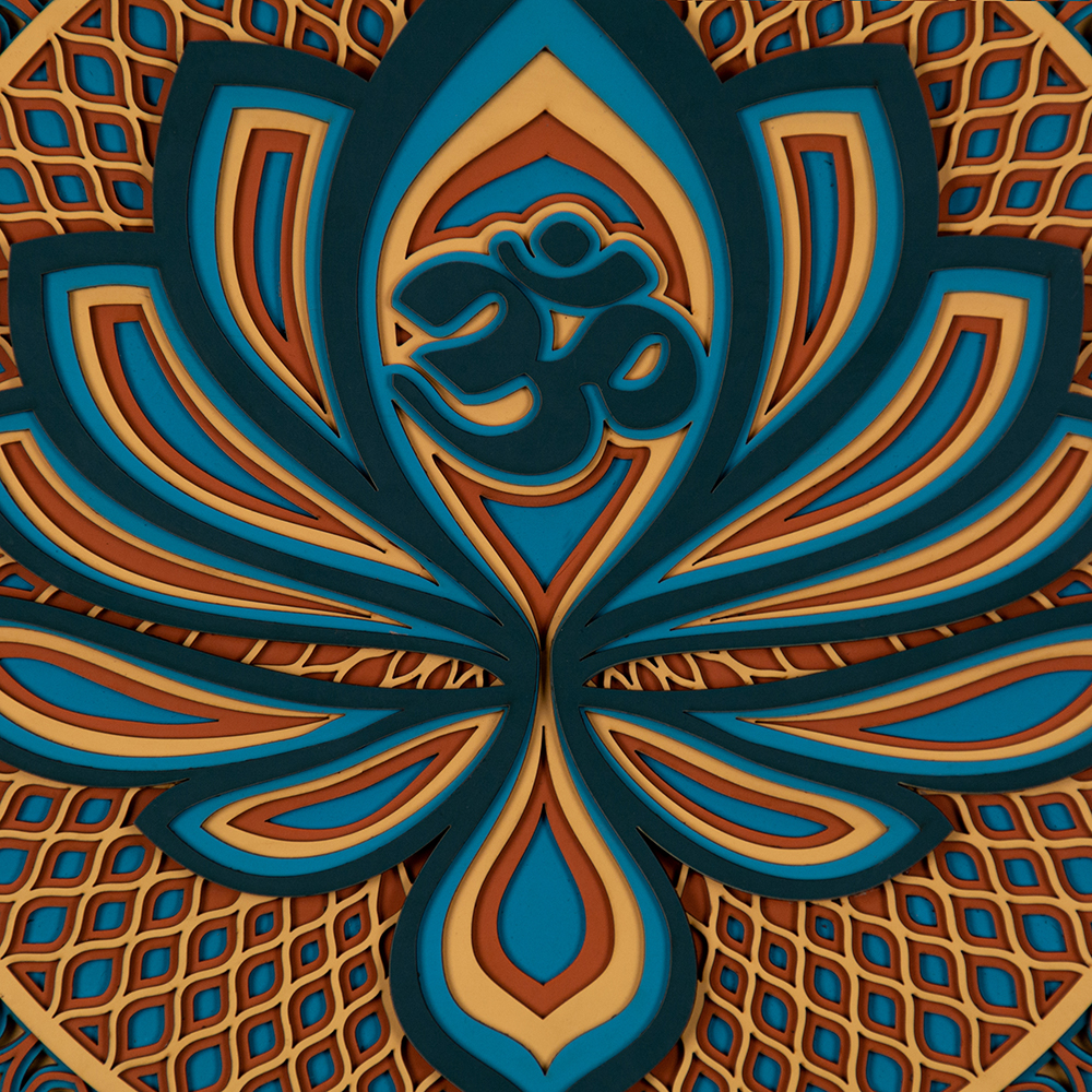 Lotus With Om Multi Layer Mandala